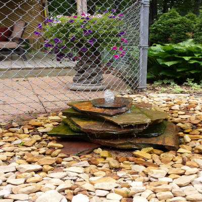 Water feature by Landscape Medics of Green Bay